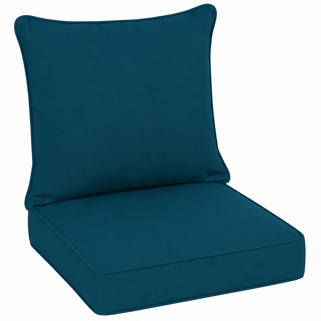 TEMU Leveleve 2pcs Outdoor Patio Cushion Set, 22" X 22" Or 24" X 24", 1 Back + 1 Seat Cushion, Waterproof & Fade-resistant With Sponge Filling For
