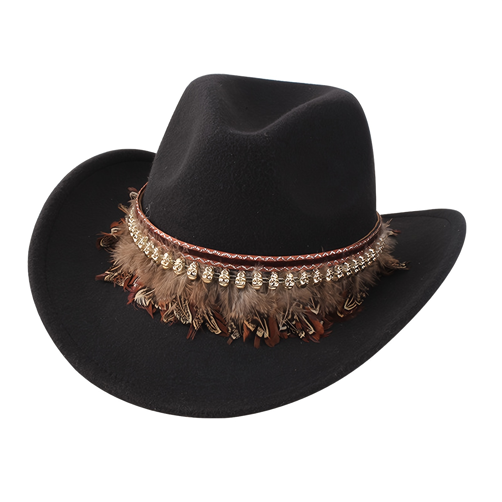 Straw Cowboy Hats for Men, Unisex Polyester Cowboy Hat, Unique Style  Decorated Breathable Mens Hats, Straw Cowboy Hat