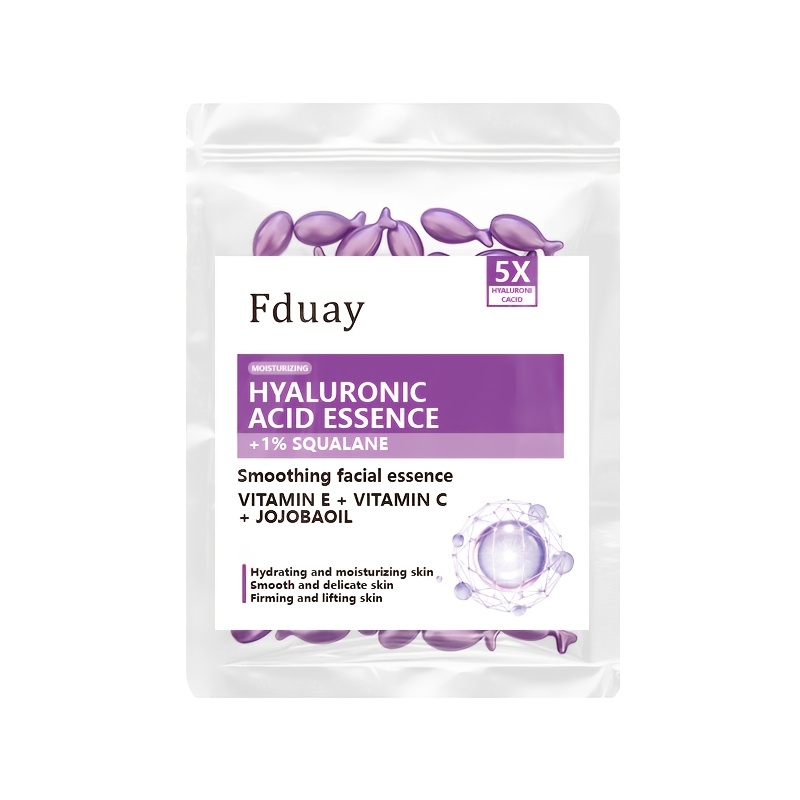 Image of Hyaluronic Acid Deep Moisturizing Capsule , Moisturizes And The Skin, Contains Plant-derived Squalane, Vitamin E And Vitamin C, Collagen Deep Hydrating And Brightening