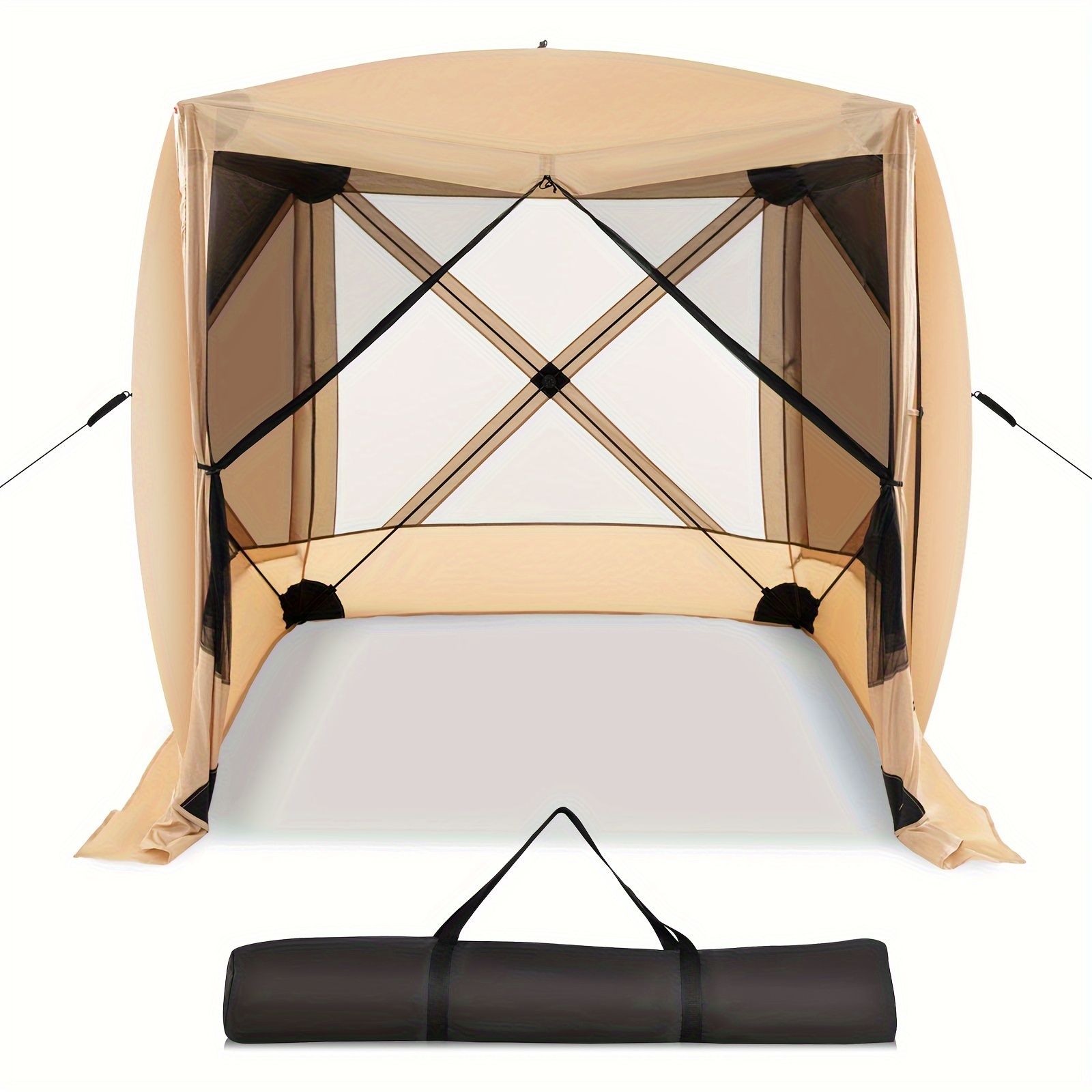 

Costway 6.7 Ft X 6.7 Ft 4-panel Pop Up Camping Gazebo W/ 2 Sunshade Cloths