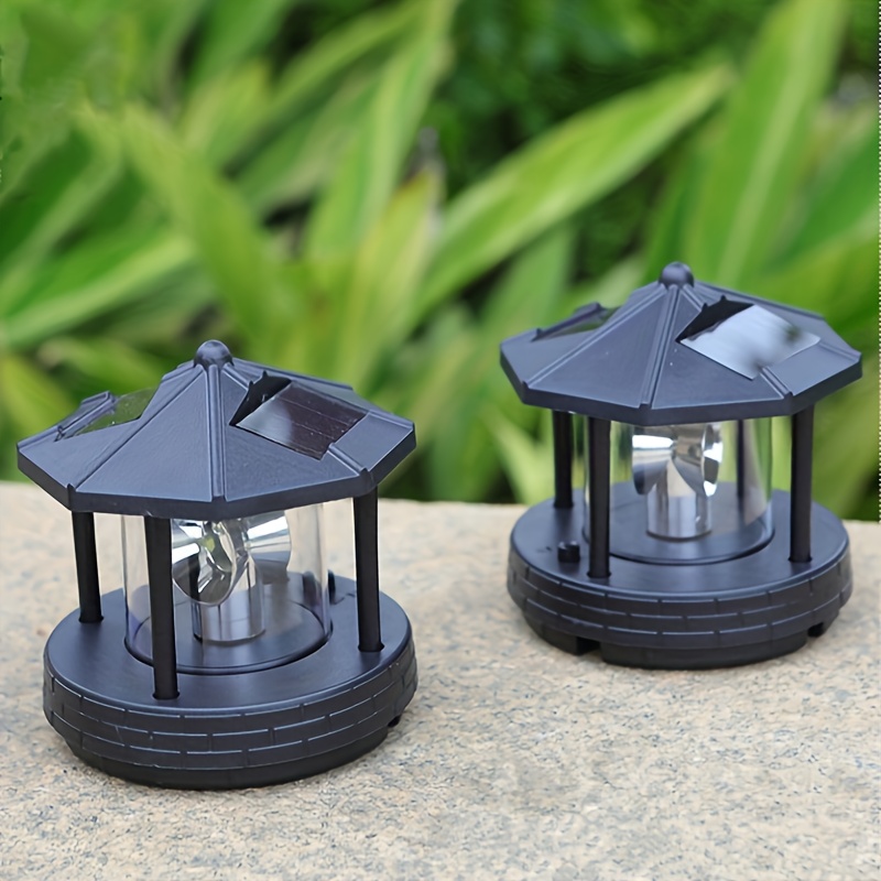 

1pc Solar-powered Rotating Lighthouse Led Light, Outdoor Garden Solar Light Landscape Yard Lawn Decor Lamp