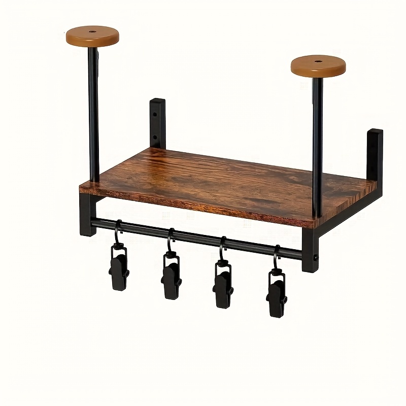 TEMU Motorcycle Helmet Holder Wall Mount Sturdy Helmet Stand Display Motorcycle Helmet Rack With 4 Glove Clips Multifunctional Helmet Hanger For