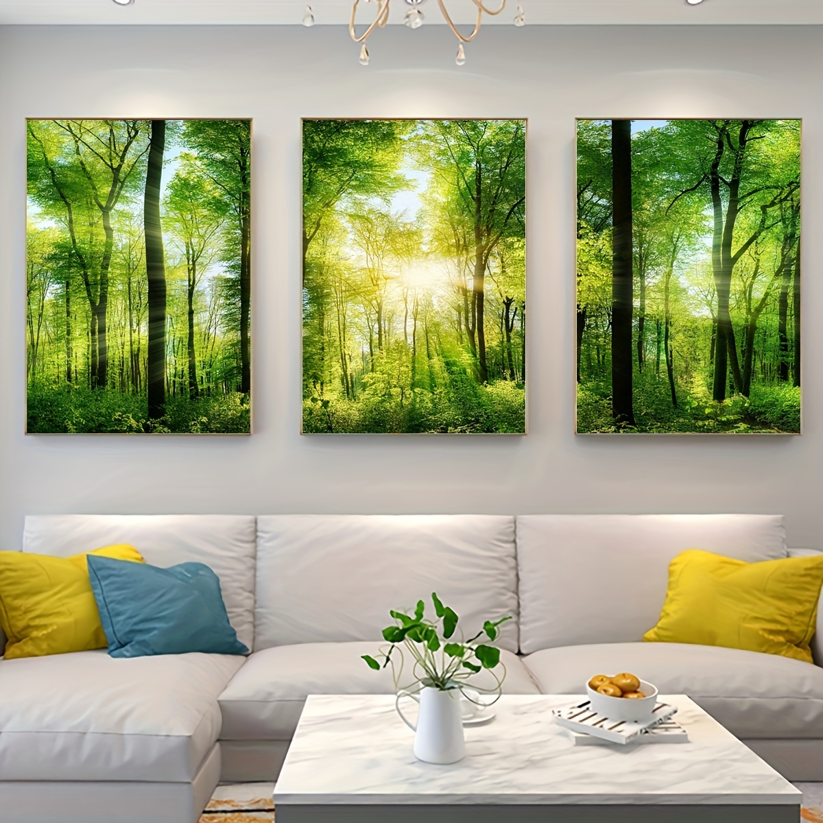 

3pcs Set Canvas Posters - Modern Artistic & Landscape, Living Room, Bedroom, Office Decor | Waterproof & Prints