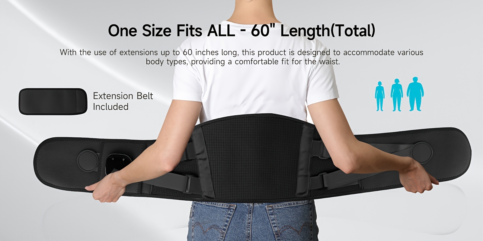 pad for back   cordless lower back massager with heat birthday gifts for dad men women   levels 5 massage mode 30  auto off 53inch fathers day and mothers day gifts Product details 1