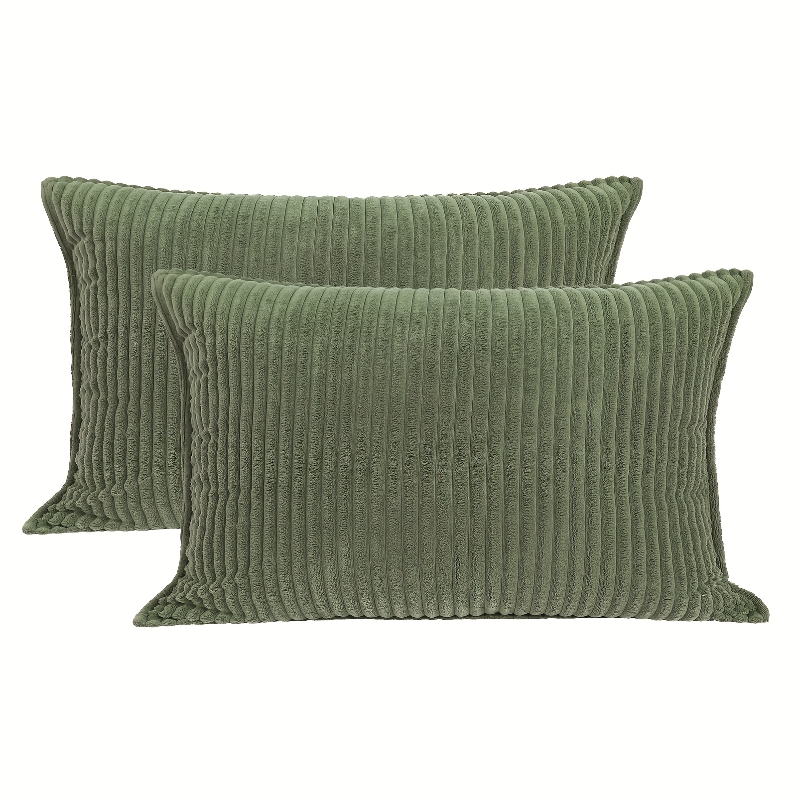 E-shop 2er-Set, Weiche Cord Kissenbezüge, Dekorative Samt Gestreifte Kissenbezüge Gemütlicher Moderner Kissenbezug, Kissenbezüge für Sofa Couch