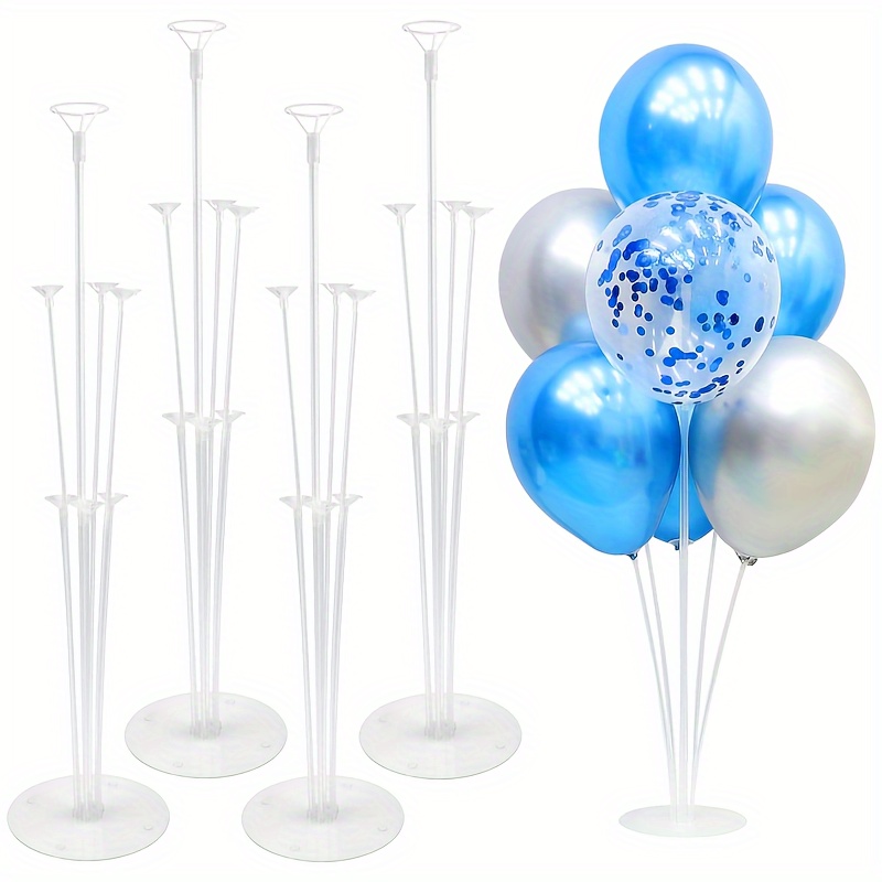 

4 Sets, Balloon Stand Kit, Table Balloon Stand Holder, Reusable Centerpiece With Base For Birthday Decorations, Party, Wedding And Graduation Decorations