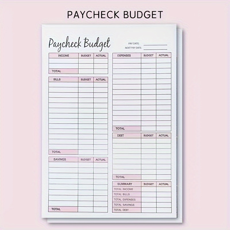 

50 Sheets Budget Planner: Undated Budget Planner Expense And Personal Financial Planner For Busy Men Or Women. Organizer For And Debt Payments, Budgeting And Bi-weekly Savings