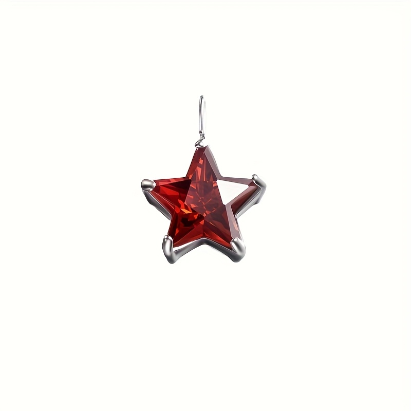 Star and Heart-Shaped Colorful Zirconia Pendant