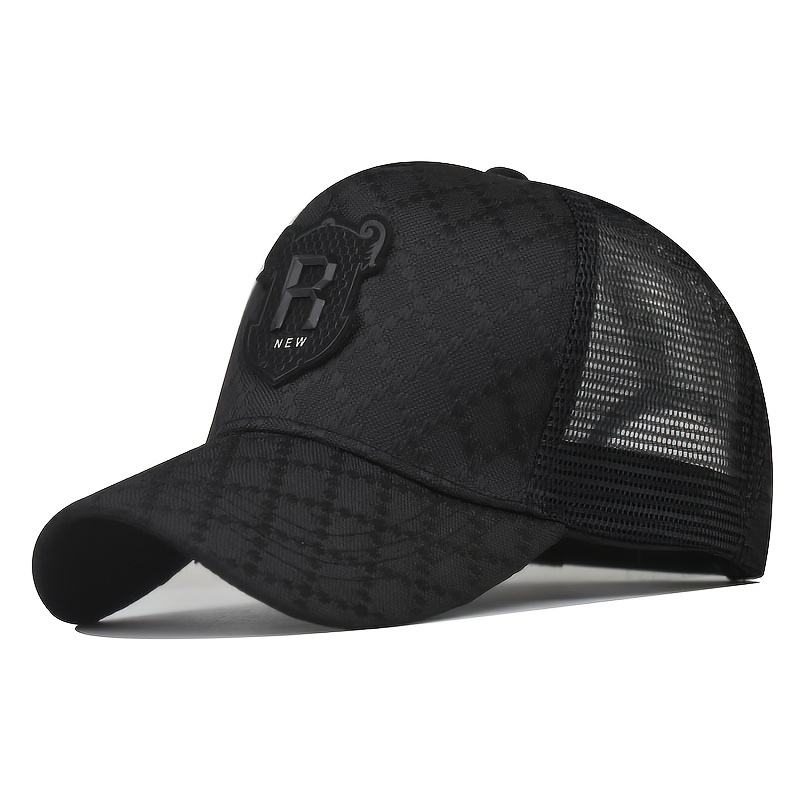 TEMU Classic Versatile Summer Mesh , Men's Outdoor Casual Sports Baseball , Trucker Curved Brim Hat, Couple's Essential Travel Duckbill , Multiple