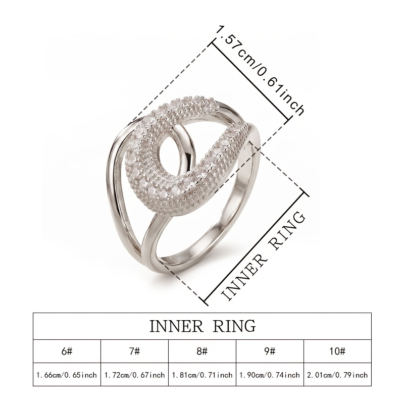Fashionable Light Luxury Double Halo Twisted Women's Ring