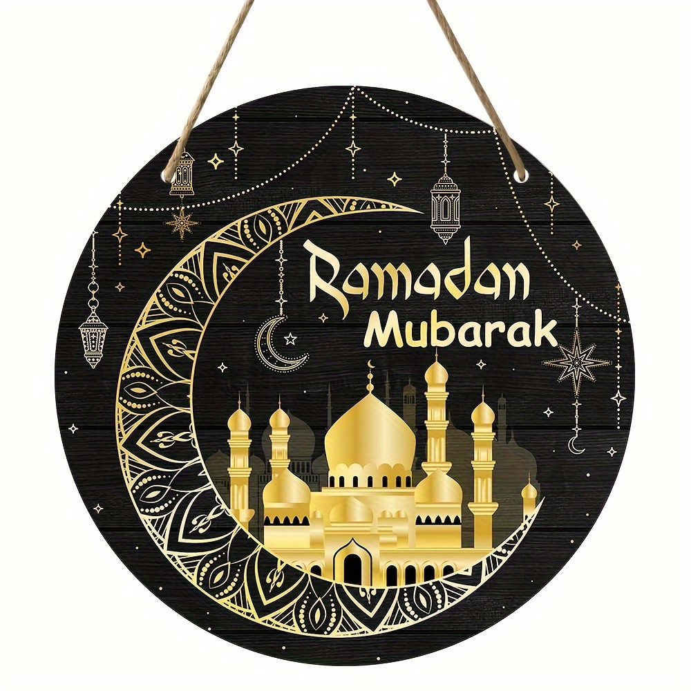  Corona de Ramadán - Decoraciones de Ramadán para el hogar 2024  - Cartel de Ramadán Mubarak (12 pulgadas) - Decoraciones de Ramadán para el  hogar - Decoración de Ramadán - Regalos de Ramadán - : Hogar y Cocina