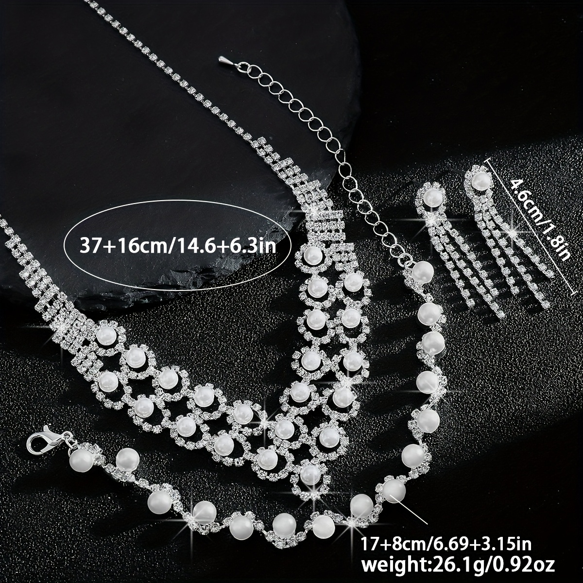 3pcs Vintage Imitation Pearl Sunflower Jewelry Set