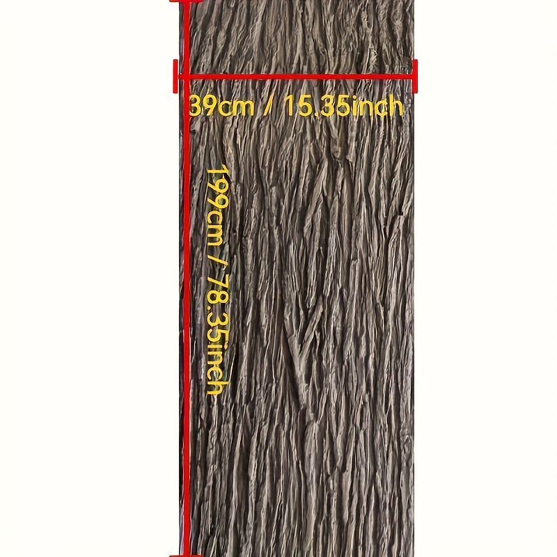 Image of Artificial Bark Roll, 15.35x78.35 In | Realistic Texture, Indoor/outdoor Landscaping, Pipe Wrapping, Lamp Post & Wall Décor, , Durable, Plastic Material, Suitable For Room Types And