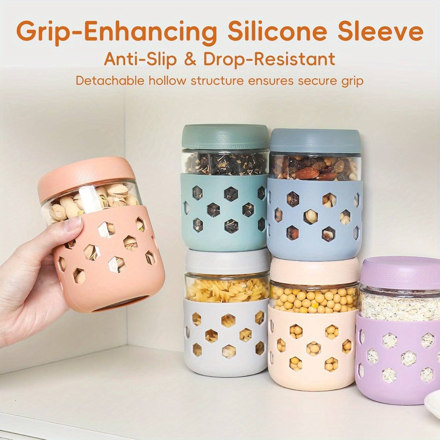 pack glass food storage containers airtight lids silicone Temu