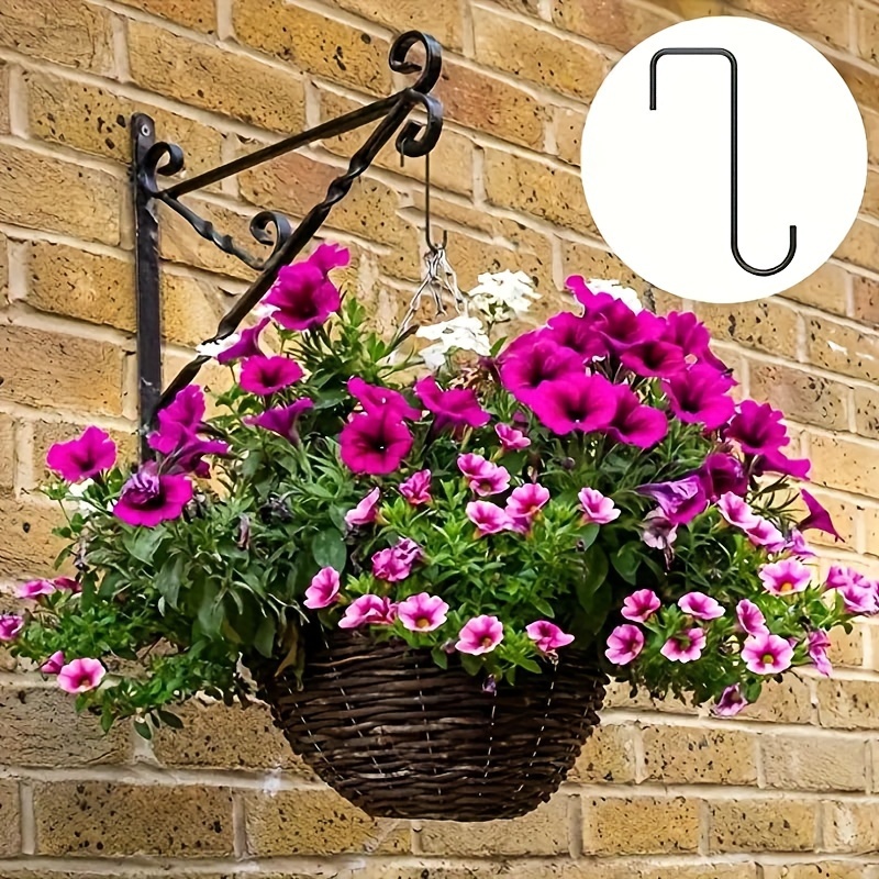 1pc Retractable Plant Hook Pulley Hanger Easy Reach Hanging Flower Basket  For Garden Indoor And Outdoor Use - Patio, Lawn & Garden - Temu
