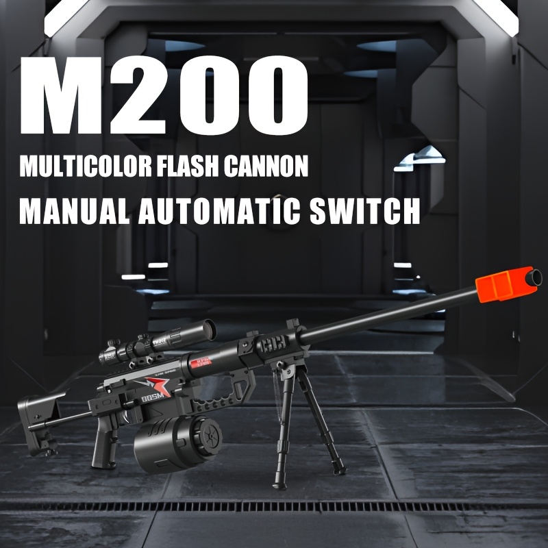 M200 Sniper Gun Electric Gel Jet Ball [7.4V High Speed Continuous Shooting Upgrade G Highly Assembled Toy Manual/automatic Dual Mode Drive Hand Automatic Semi-automatic Full Bullet Firing