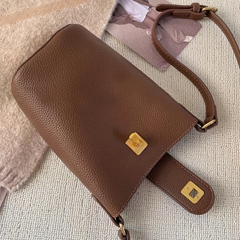 Soft Faux Leather Women's Shoulder Bag, Casual Fashion Crossbody Bag, Phone, Change, Lipstick Storage Shoulder Bag, Adjustable Strap