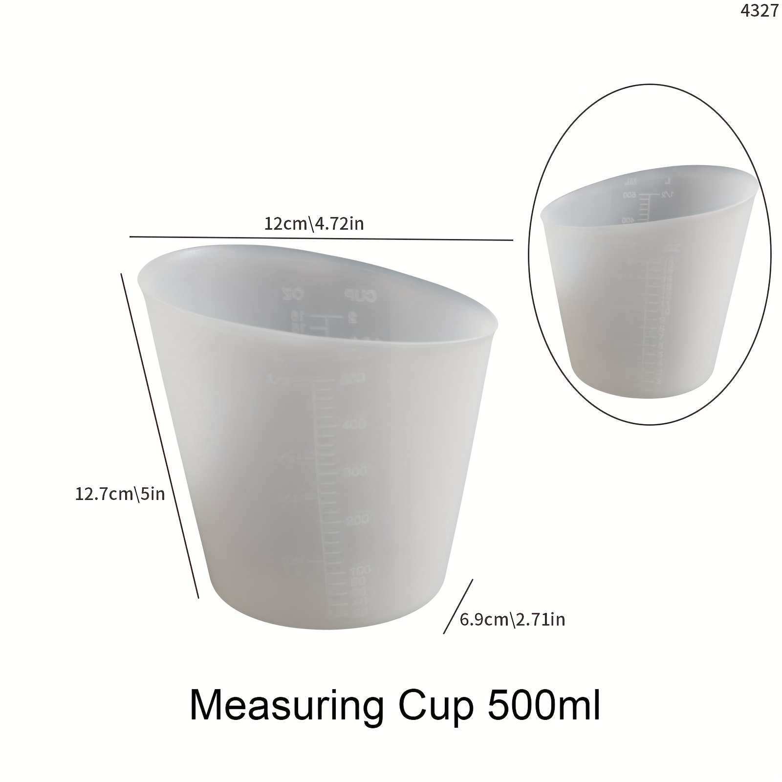 250ml-500ml Silicone Measuring Cup Resin Jewelry Making Tools Diy Resin Silicone Mold