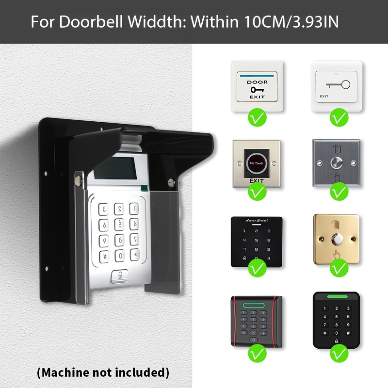 Clear Flip Cap Doorbell Rain Cover for Weatherproof Protection