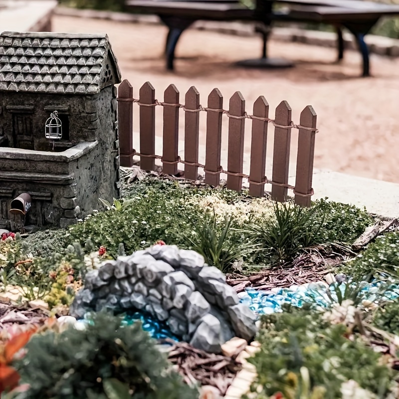 1pc fairy tale garden mini fence 35 inch wooden miniature Temu