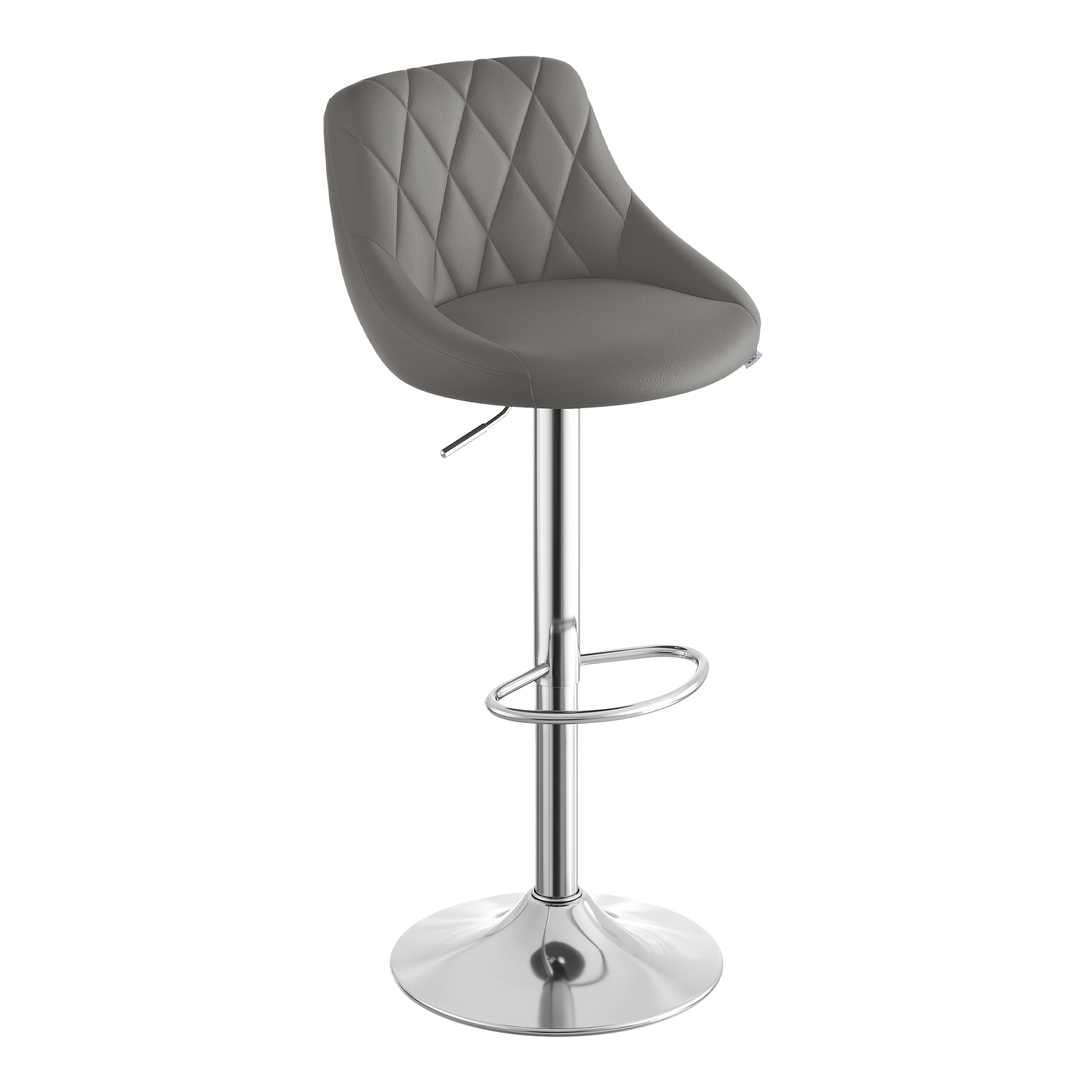 Modern Swivel Bar Stools with Artificial Leather, 360° Adjustable Height