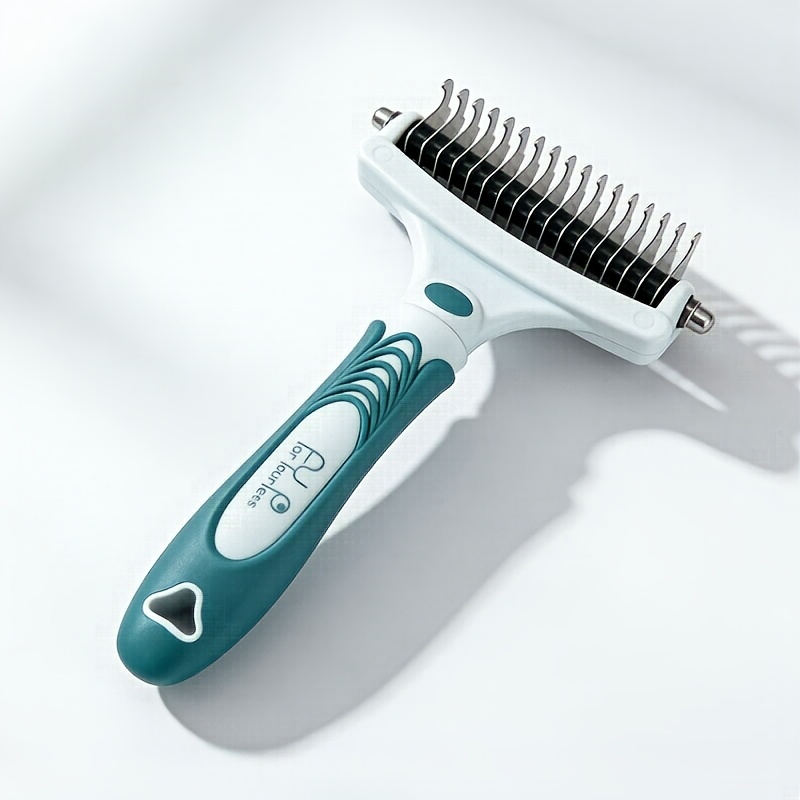TEMU Pet Detangling Comb, Stainless Steel Pin Comb, Rake Comb For Medium To Large Dogs And Cats, Universal Grooming Comb