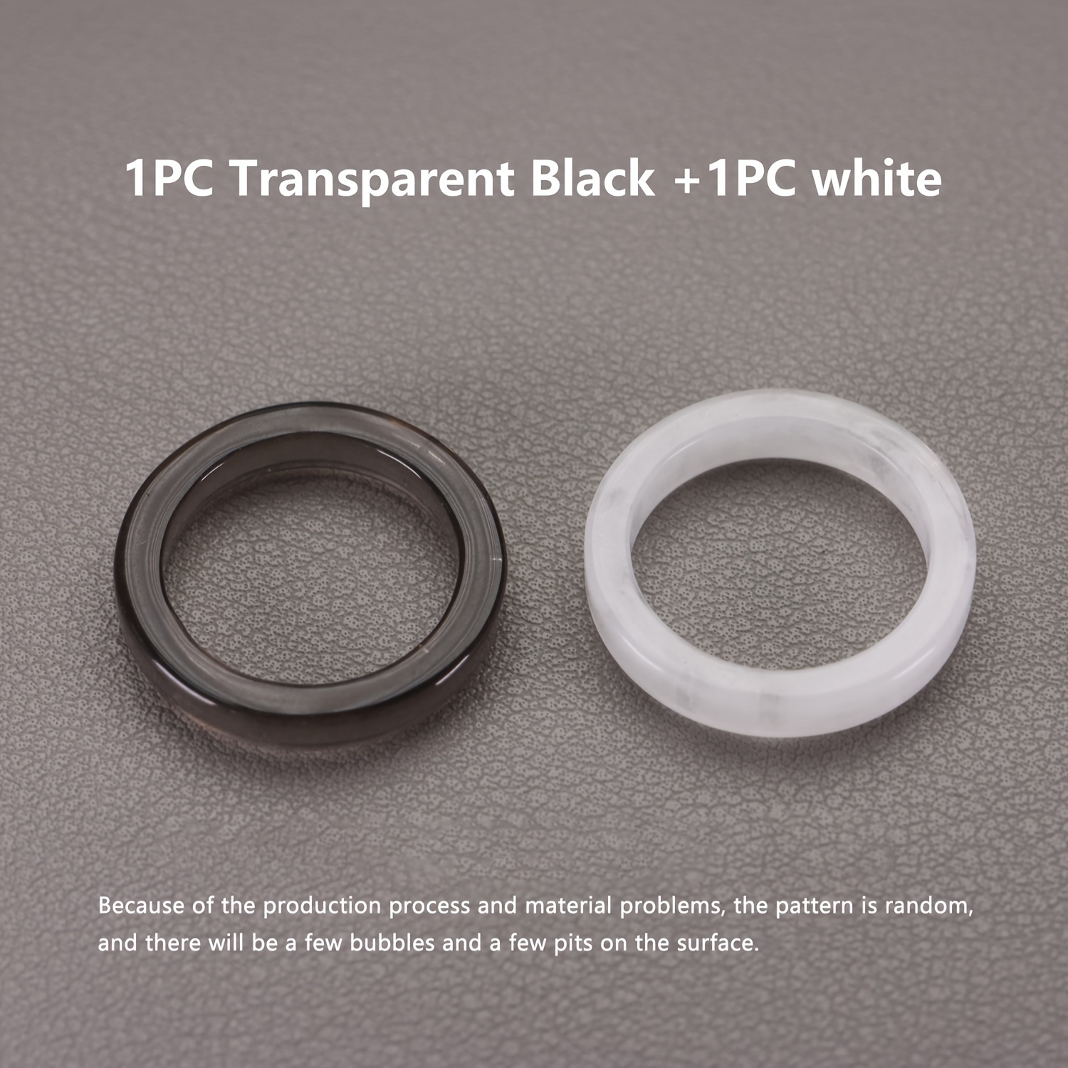 2pcs (inner Diameter 1.7cm) Acrylic Cute Rings Set Colorful Rings Transparent Stacking Rings Aesthetic Funny Stackable Ring For Women Gift