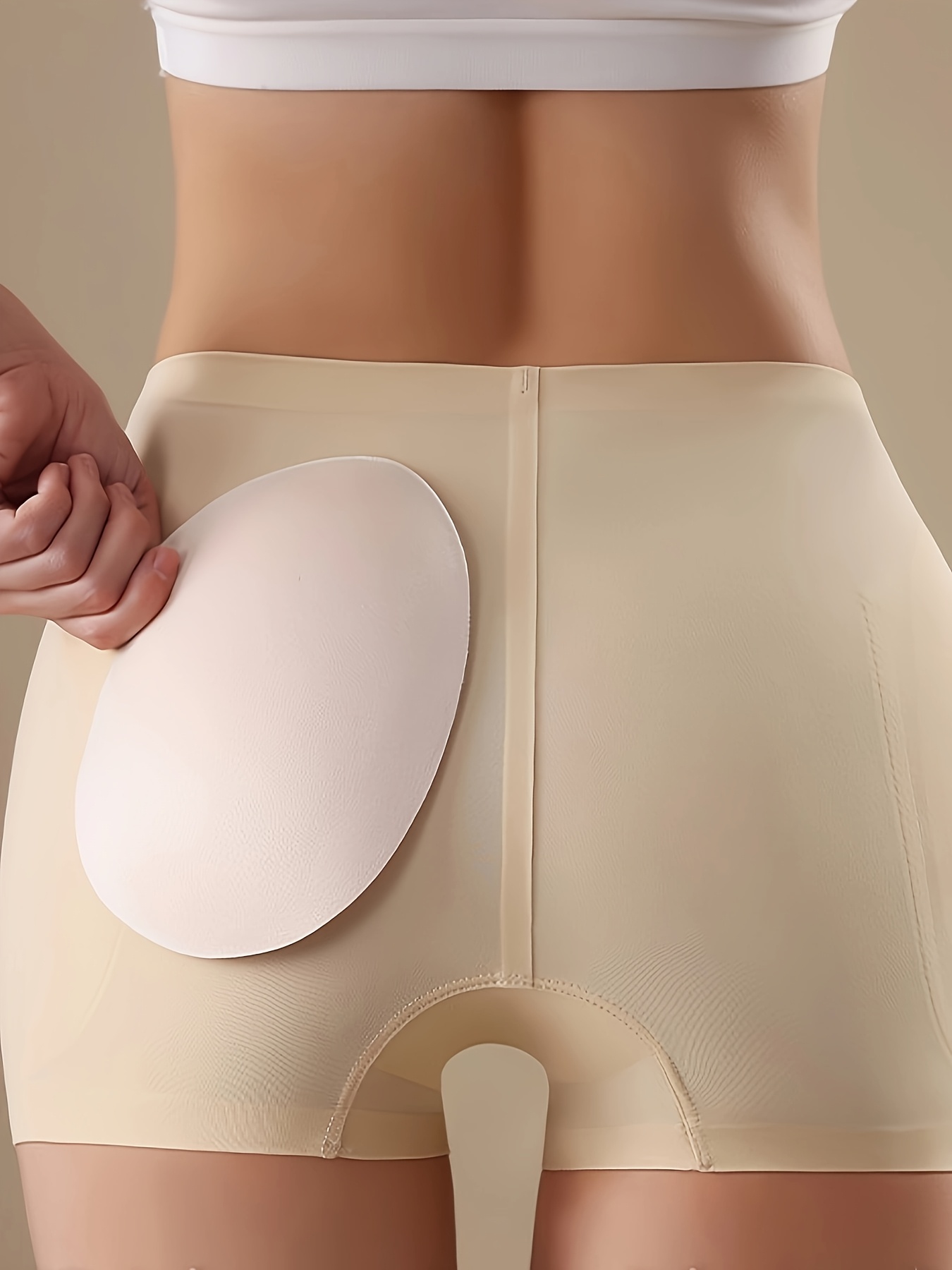 Cross-border Exclusive Supply Traceless Plump Cross Panties with Two Sides Concave Artifact Fake Butt Natural Lift Hip Safety Pants