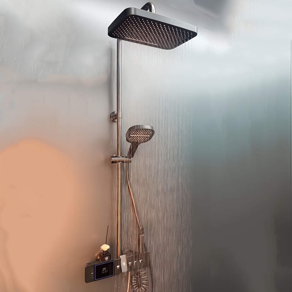 Image of Luxurious Five-speed Piano Key Bathroom Shower Set With Modern Luxurious Shower Room Pressure Boosting , Full Set Of Multi-functional Shower Head, Water Flow Boosting