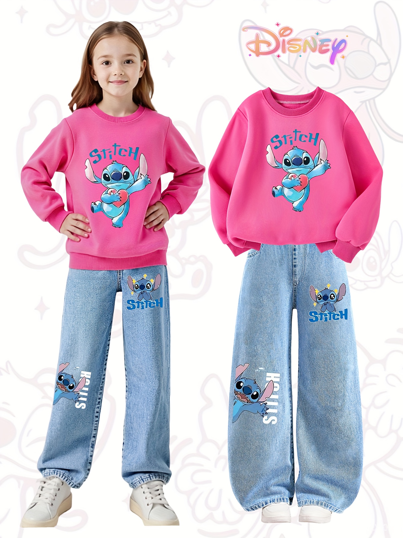 stuks sweatshirt jeans set modieuze Temu Netherlands