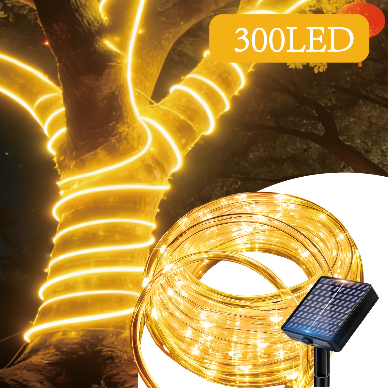 E-shop Solar-Feen-Schlauchleuchten – 50/100/200/300 LED, 12 , Deko für Veranda/Garten/Weg//Pool/Partys/Weihnachten