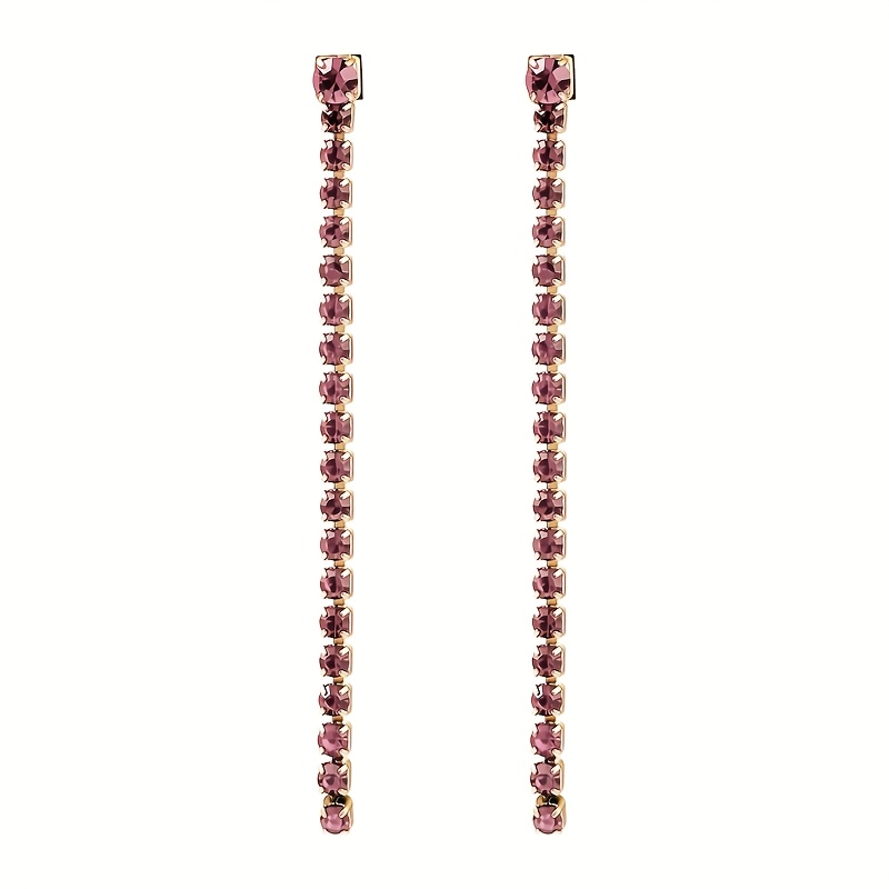 Women's Gorgeous Stainless Steel Colored Round Zirconia Earrings