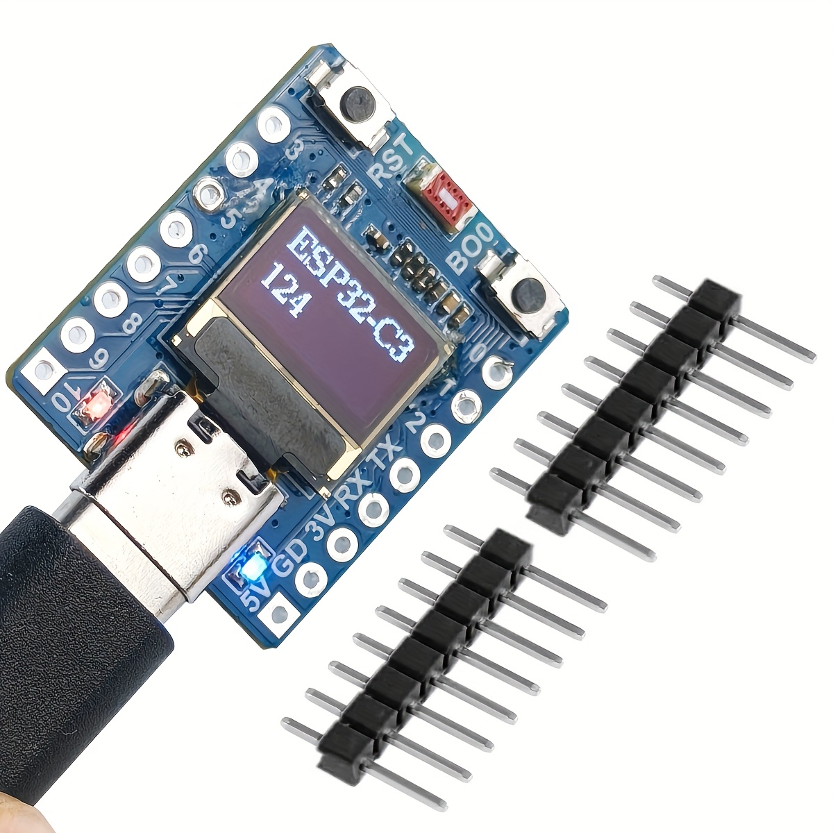 набір з 3 esp32   oled плат для розробки з антеною wifi bt esp32 c3 та 0,42-дюймовим oled модулем Опис товару 5