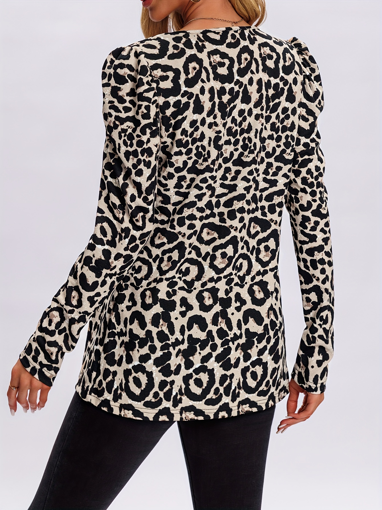 Women's Leopard Print Lightweight Jacket - Elegant Loose Fit Mid-Length Open Front Coat with Long Sleeves, Machine Washable Spring Summer Fall Casual Outerwear, Leopard Print Jacket, Seasonal Fashion, Buckle Belt Accent, No Button Closure