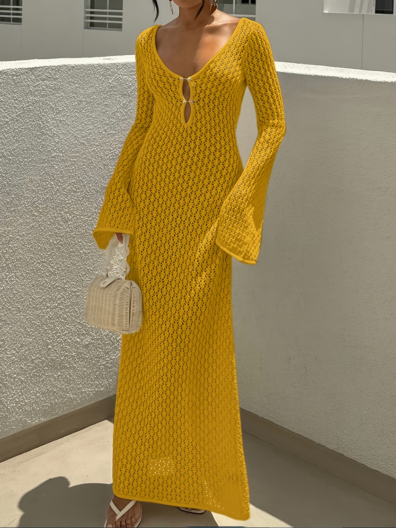 dresses crochet sold on Temu United States