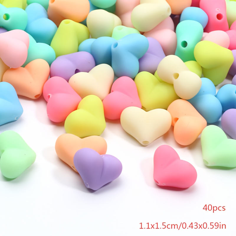 TEMU Cuentas de de Color Mezclado de 11X15 mm, 40 piezas, Materiales para Hacer Joyas Adecuados para Pulseras, Collares, Llaveros, Componentes de