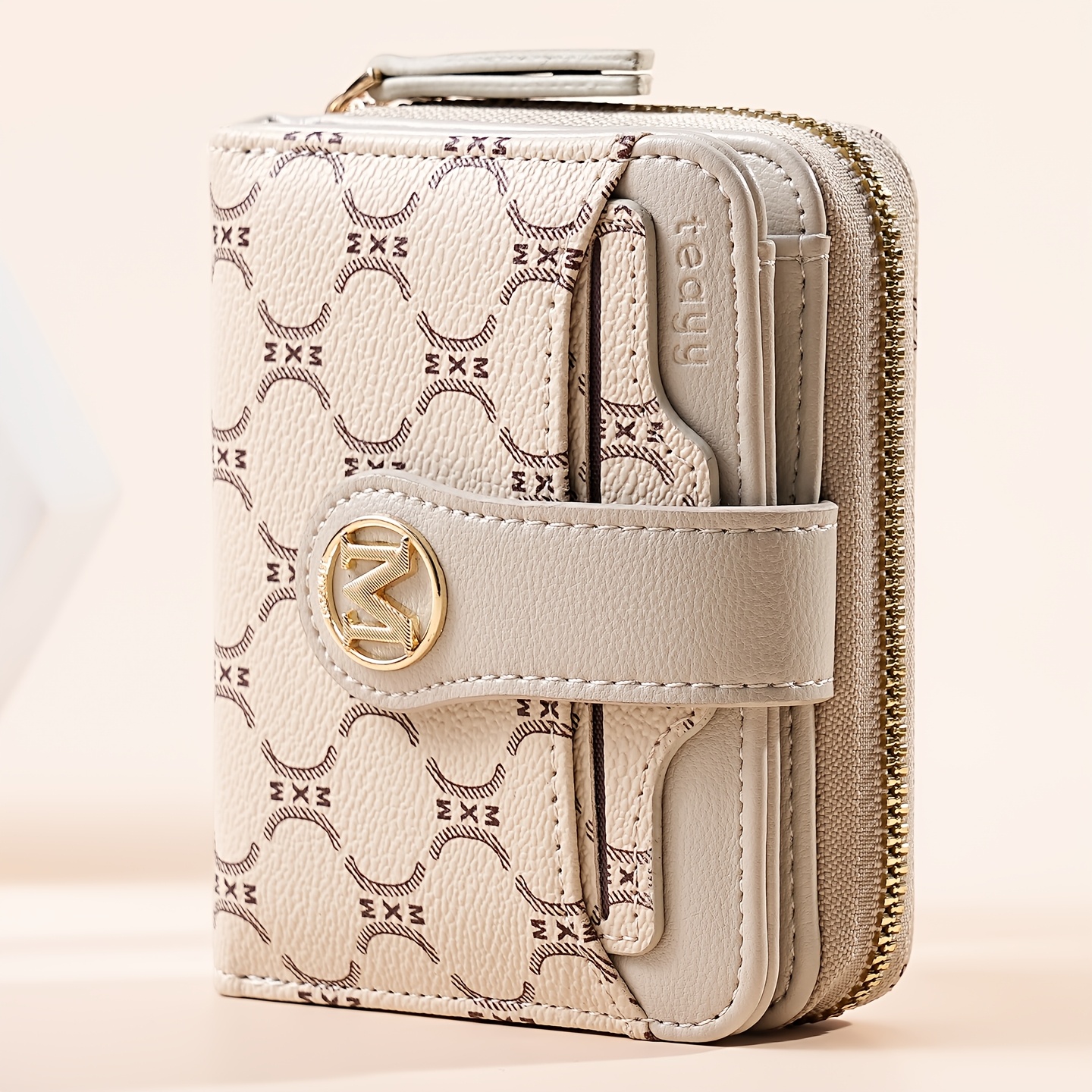 Image of -colored Wallet With Multiple Card Slots, Large Capacity, High-end Women's Wallet, Letter Clutch, Short Cardholder, Single-zip Wallet, Fp Special Edition