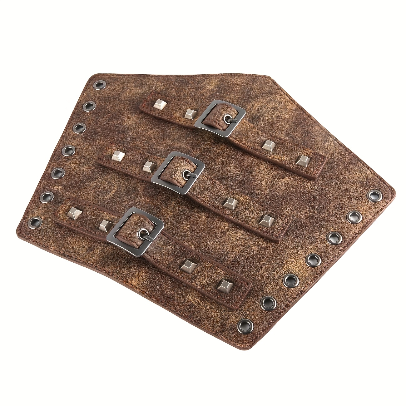 2pcs Medieval Leather Arm Guards Buckle Bracers