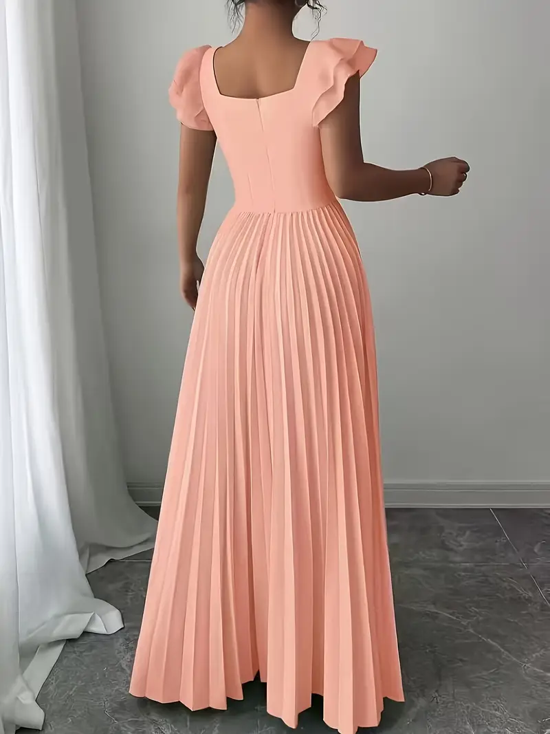 womens elegant floral print pleated hem long dress summer - Temu womens elegant floral print pleated hem long dress summer - Temu