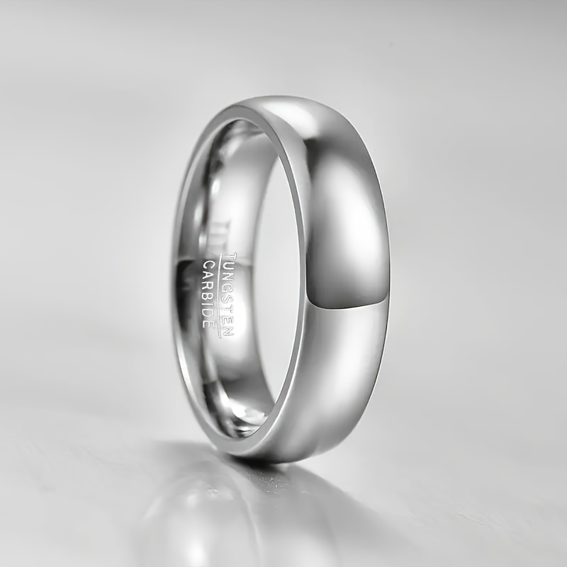 Ladies' 6Mm Tungsten Minimalist Ring for Couples
