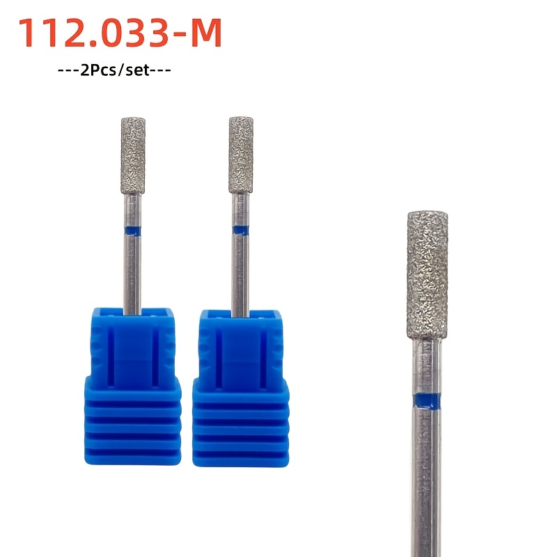 2pcs/set Large Nail Drill Bit Set Fine And Medium Grit Size Bit For Nail Machine Files Cuticle Dead Skin Bit Nail Polishing Bit Tools 2.