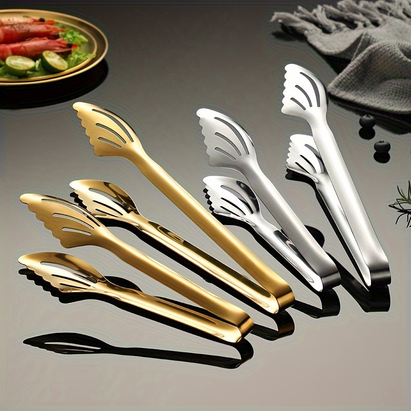 

Stainless Steel Tongs, Multifunctional Butterfly Clip Kitchen Tool, Food Tweezers For Cooking, Grilling, Bbq, Salad, Pastry - Durable And Versatile Serving Utensil (1pcs)
