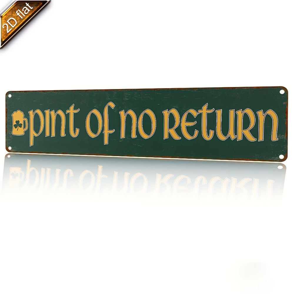TEMU 2d Flat - 2d Flat, 1pc Retro Celtic Sign - Hanging Plaque, Dark Green And Font Design, Uv Printed 2d Flat Pattern, Suitable For Indoor/outdoor