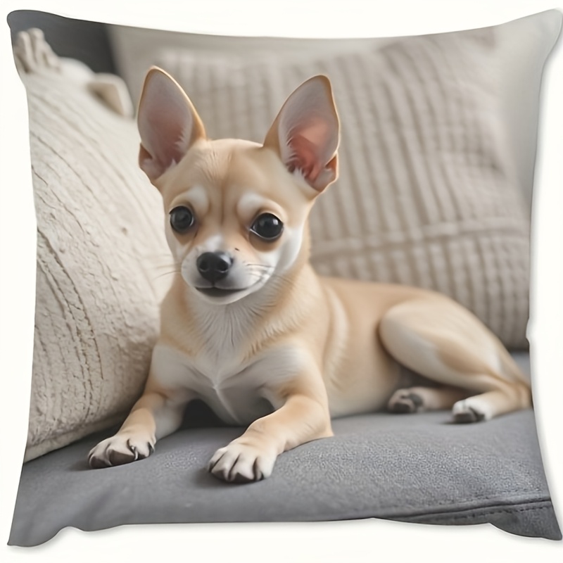 TEMU 1pc Cute Pillowcase For Sofa, Car, Bedroom, And Living Room Decoration, Pet Gift, No Pillow Insert