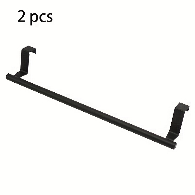 TEMU 2pcs Cabinet Door Towel Bar, Dishwashing Towel Rack, Stainless Steel Towel Holder, Over The Door Hand Towel Hanger For Kitchen Bathroom Cupboard