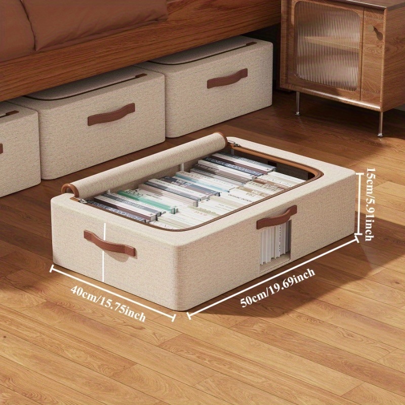 Large Capacity Underbed Foldable Storage Box with Lid
