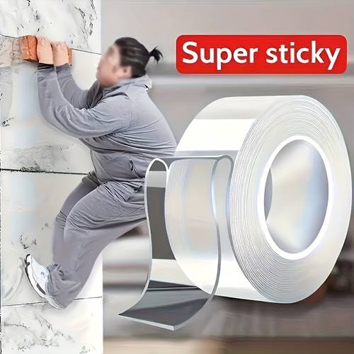 heavy duty high quality double sided nano tape reusable multipurpose bonding solution ideal for christmas decorations and crafts suitable for essential item