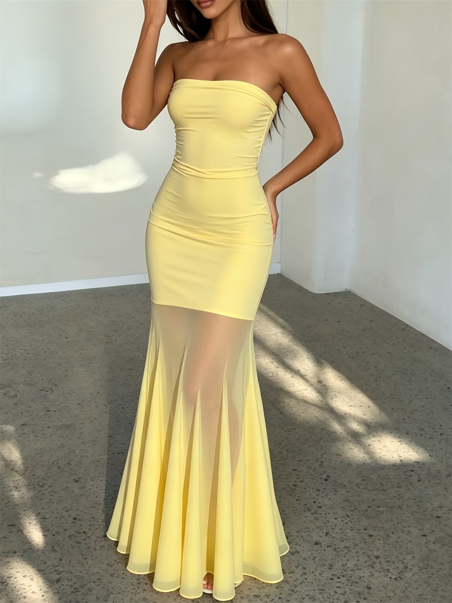 pastel yellow mini dress 'Beach Days' Mini Dress in Pastel Yellow 12 main image 1