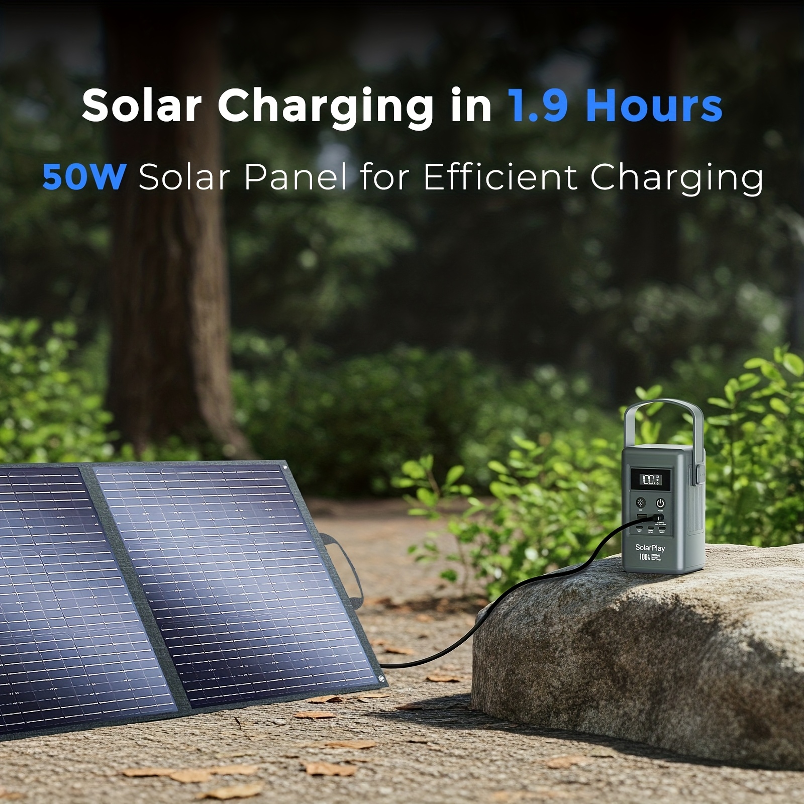100W Portable Power Supply, Power Bank, Supports Solar Panel Charging, Ucd, Ty-C Multi-Interface Simultaneous Output, Suitable for Various Conditions, Outdoor, Camping, Backup Battery