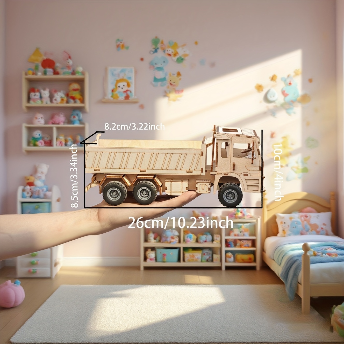 Image of 3d Wooden Puzzle Construction Vehicle Excavator Model Diy Educational Toy A Challenging Puzzle For Adults, Perfect As A Creative Gift For During Christmas And Halloween.